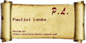 Paulini Lenke névjegykártya